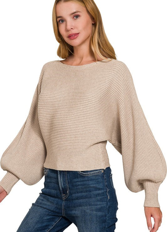 Boat Neck Sweater - Multiple Colors