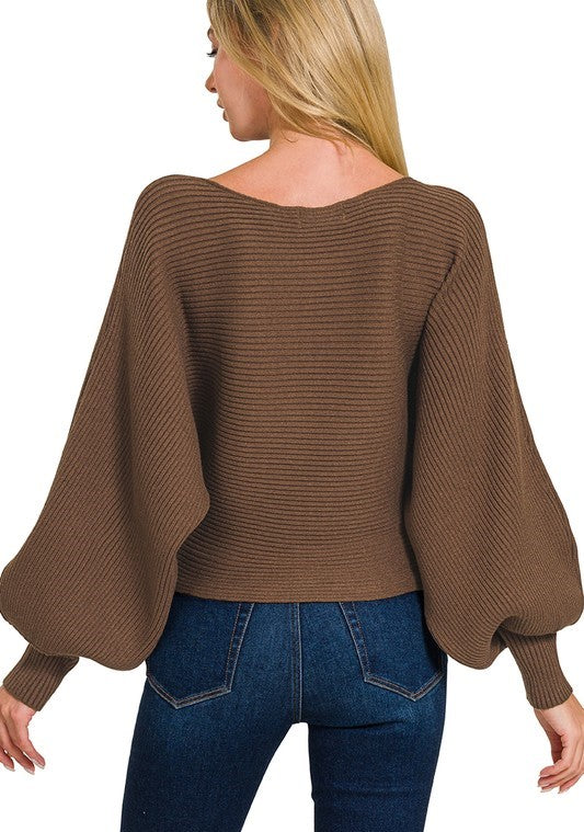 Boat Neck Sweater - Multiple Colors