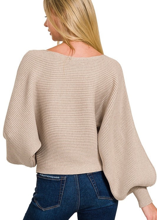 Boat Neck Sweater - Multiple Colors