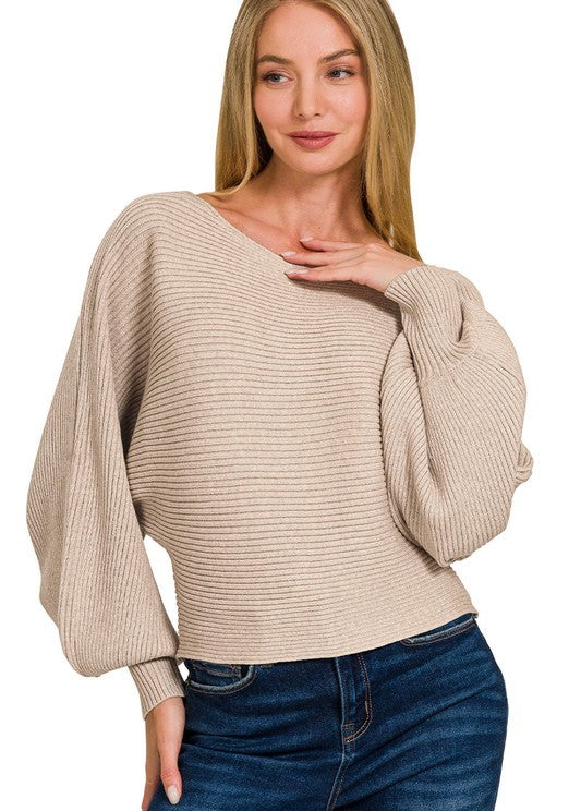 Boat Neck Sweater - Multiple Colors