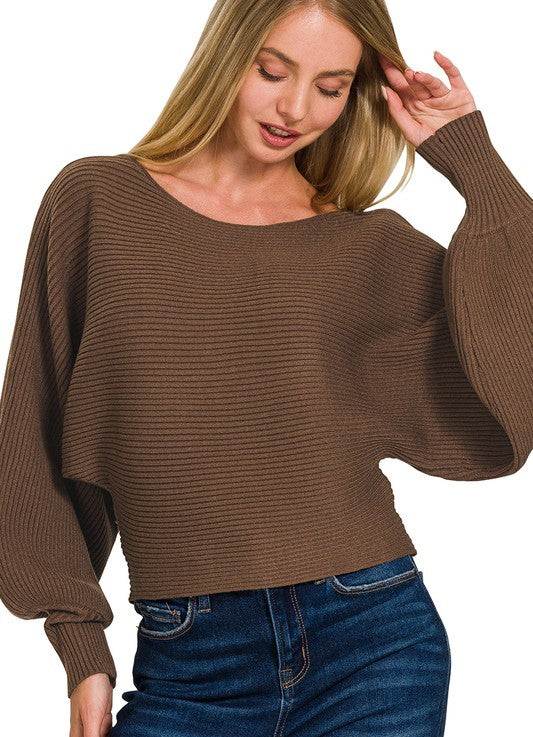 Boat Neck Sweater - Multiple Colors